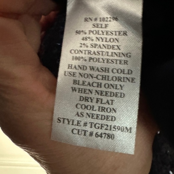 Connected Apparel, Classy and Elegant Navy Sequin Lace Dress with Sheer Sleeves - Picture 6 of 7